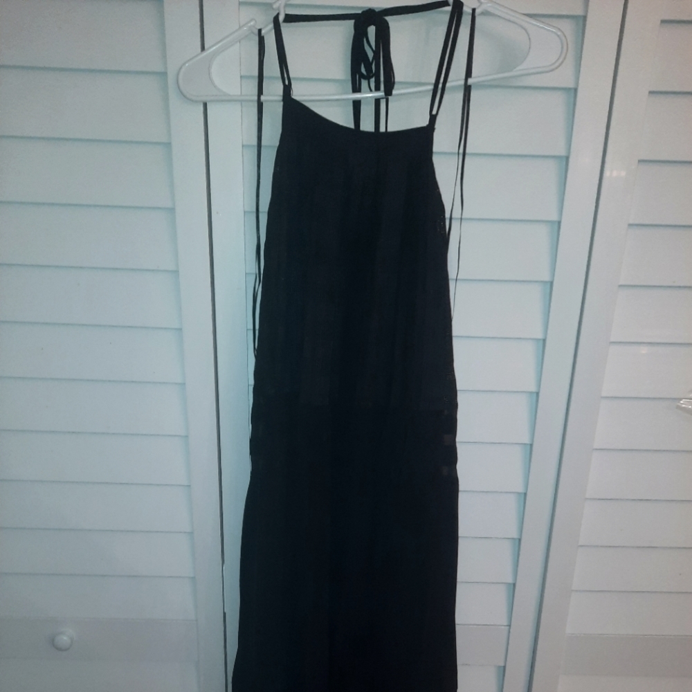 Endless Rose Halter Semi Sheer Dress (L)